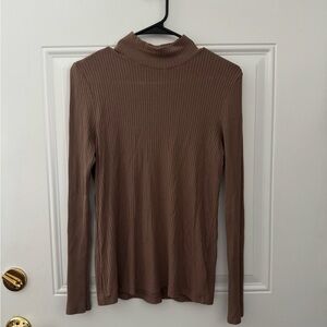 Rachel Zoe Chocolate Ribbed Turtleneck